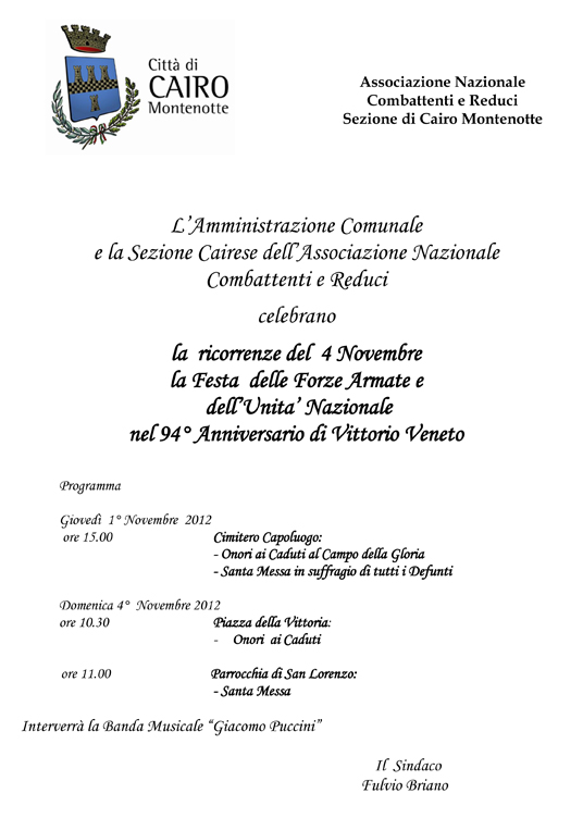 4 Novembre 2012
