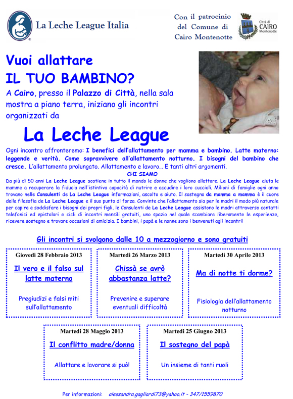 Leche League incontri Cairo 2013